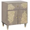 Image de vidaXL Cabinet de Chevet avec Porte avec tiroir Gris 50 x 33 x 60 cm, Table de Chevet Moderne rectangulaire, Meuble Fonctionnel, Rangement Compact pour Vos Essentiels de Chambre