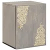 Image de vidaXL Meuble Mural Gris 38 x 33 x 48 cm Bois de Mangue Massif, Solutions de Rangement Modernes pour Salle de Bain, vanité stylée, Cabinet à lavabo rectangulaire, Organisateur Pratique, Design Chic