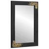 Image de vidaXL Miroir de Salle de Bain Noir et Argent 70 x 50 x 2,5 cm, Miroir de Salle de Bain rectangulaire, Design Moderne, décoratif, Verre Fonctionnel Mural pour la Maison