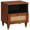 Image de vidaXL Cabinet de Chevet Marron 40 x 33 x 46 cm Bois d'acacia Massif, Table de Chevet en Acacia Rustique, élégante et compacte, Parfait pour Votre Chambre, Un Meuble Fonctionnel