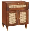 Image de vidaXL Tables de Chevet 50 x 33 x 60 cm Bois de Mangue Massif, Table de Chevet stylée, Petite Taille, Rangement Pratique, mobilier en Bois, Design Minimaliste et Fonctionnel