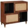 Image de vidaXL Buffet Marron 80 x 33,5 x 75 cm Bois de Mangue Massif, Buffet rectangulaire en Bois de Mangue, Moderne, élégant, Meuble Durable, Rangement Pratique à la Maison