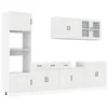 Image de vidaXL Ensemble de 7 Meubles de Cuisine Lucca en Bois d'ingénierie Blanc