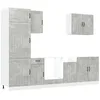 Image de vidaXL Ensemble d'armoires de Cuisine 7 pcs Lucca Bois d'ingénierie, Ensemble d'armoire, étagère de Rangement, Placard, Armoire de Cuisine