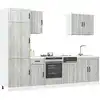 Image de vidaXL Ensemble d'armoires de cuisine 7 pcs Lucca bois d'ingénierie