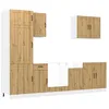 Image de vidaXL Ensemble d'armoires de Cuisine 7 pcs Lucca Bois d'ingénierie, Ensemble d'armoire, étagère de Rangement, Placard, Armoire de Cuisine