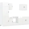 Image de vidaXL Ensemble de 7 Meubles de Cuisine Porto en Bois d'ingénierie Blanc