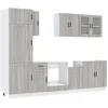 Image de vidaXL Ensemble d'armoires de cuisine 8 pcs Kalmar bois d'ingénierie, ensemble d'armoires, étagère de rangement, placard, armoire de cuisine