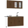 Image de vidaXL Ensemble de 4 meubles de cuisine en bois d'ingénierie "Kalmar" en chêne brun