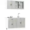 Image de vidaXL Ensemble de 4 meubles de cuisine "Porto" en bois d'ingénierie Sonoma gris
