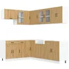 Image de vidaXL Ensemble d'armoires de Cuisine 11 pcs Lucca Bois d'ingénierie, Ensemble d'armoires, étagère de Rangement, Placard, Armoire de Cuisine