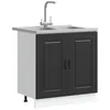 Image de vidaXL Armoire de Cuisine Kalmar Noir 80 x 46 x 81,5 cm