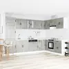 Image de vidaXL Meuble sous évier Lucca 2 pcs Gris béton Bois d'ingénierie