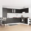 Image de vidaXL Meuble sous évier avec porte Porto 2 pcs Noir Bois d'ingénierie