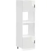 Image de vidaXL Armoires de Four 2 pcs Porto Blanc Brillant Bois d'ingénierie, unité de Four, Armoire de Four de Cuisine, unité de Base de Four