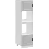 Image de vidaXL Armoires de Four 2 pcs Porto Gris béton Bois d'ingénierie, unité de Four, Armoire de Four de Cuisine, unité de Base de Four