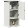 Image de vidaXL Armoire de Salle de Bain avec Porte Vigo Blanc et Blanc Antique, Cabinet Mural rectangulaire Compact, Rangement Moderne, Organisateur Efficace pour Petits espaces, Meuble Pratique