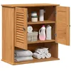 Image de vidaXL Armoire de Salle de Bain avec Porte Vigo Marron et Marron Miel, Cabinet de Salle de Bain, Étagère Moderne Murale, Rangement Rectangulaire pour la Maison, Organisation Pratique