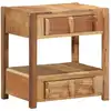 Image de vidaXL Table d'appoint Marron 43 x 32 x 46 cm Bois Recyclé Solide