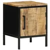 Image de vidaXL Cabinet de Chevet Marron et Noir 30 x 30 x 40 cm, Table de Nuit Rustique, Rangement en Bois, Support décoratif, Surface Pratique, Pieds en Fer