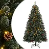 Image de vidaXL Sapin de Noël Artificiel 150 LED 150 cm, Arbre de Noël, Sapin de Noël réaliste, Ornement de Noël, Faux Sapin de Noël, décoration de Noël