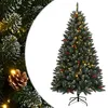 Image de vidaXL Sapin de Noël Artificiel 300 LED 210 cm, Arbre de Noël, Sapin de Noël réaliste, Ornement de Noël, Faux Sapin de Noël, décoration de Noël