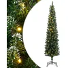 Image de vidaXL Sapin de Noël Artificiel Mince 300 LED 180 cm, Arbre de Noël, Sapin de Noël réaliste, Ornement de Noël, Faux Sapin de Noël, décoration de Noël