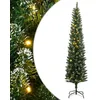 Image de vidaXL Sapin de Noël Artificiel Mince 300 LED 240 cm, Arbre de Noël, Sapin de Noël réaliste, Ornement de Noël, Faux Sapin de Noël, décoration de Noël