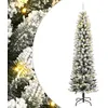 Image de vidaXL Sapin de Noël Artificiel 300 LED et Neige floquée 210 cm, Arbre de Noël, Sapin de Noël réaliste, Ornement de Noël, Faux Sapin de Noël