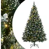 Image de vidaXL Sapin de Noël Artificiel 300 LED 210 cm, Arbre de Noël, Sapin de Noël réaliste, Ornement de Noël, Faux Sapin de Noël, décoration de Noël