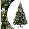 Image de vidaXL Sapin de Noël Artificiel 300 LED 240 cm, Arbre de Noël, Sapin de Noël réaliste, Ornement de Noël, Faux Sapin de Noël, décoration de Noël