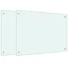 Image de vidaXL Dosserets de Cuisine 2 pcs Blanc 70x50 cm Verre trempé, dosseret, crédence en Verre, crédence, carrelage de dosseret, crédence de Cuisine
