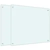 Image de vidaXL Dosserets de Cuisine 2 pcs Blanc 70x60 cm Verre trempé, dosseret, crédence en Verre, crédence, carrelage de dosseret, crédence de Cuisine