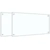 Image de vidaXL Dosserets de Cuisine 2 pcs Transparent 80x40 cm Verre trempé, dosseret, crédence en Verre, crédence, carrelage de dosseret, crédence de Cuisine