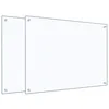 Image de vidaXL Dosserets de Cuisine 2 pcs Transparent 80x60 cm Verre trempé, dosseret, crédence en Verre, crédence, carrelage de dosseret, crédence de Cuisine