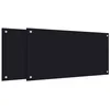 Image de vidaXL Dosserets de Cuisine 2 pcs Noir 80x40 cm Verre trempé, dosseret, crédence en Verre, crédence, carrelage de dosseret, crédence de Cuisine