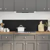 Image de vidaXL Dosserets de cuisine 2 pcs noir 80x40 cm verre trempé