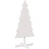 Image de Arbre de Noël en bois pour décoration blanc 120 cm pin massif