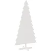 Image de Arbre de Noël en bois pour décoration blanc 180 cm pin massif