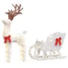 Image de vidaXL Décoration de Noël renne et traîneau 100 LED blanc froid, lumière de Noël, guirlande lumineuse, renne lumineux, lumière LED