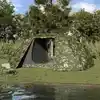 Image de vidaXL Tente de pêche avec toit Camouflage 514 x 465 x 187 cm