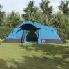 Image de vidaXL Tente familiale avec toit Bleu et gris 721 x 335 x 212 cm