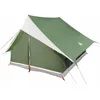 Image de vidaXL Tente familiale avec Toit Vert et Blanc 315 x 286 x 200 cm, Tente de Camping Portable, Moderne, imperméable, résistant aux UV, abri Familial léger pour l’extérieur, Compact