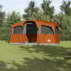 Image de vidaXL Tente familiale avec toit Orange et Orange 435 x 255 x 216 cm