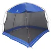 Image de vidaXL Tente moustiquaire avec Toit Bleu Azure 320 x 320 x 218 cm, Pavillon de Jardin, abri Portable Moderne, Tente Anti-moustiques légère, Toile imperméable UV, Couvre extérieur