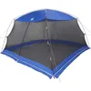 Image de vidaXL Tente moustiquaire avec Toit Bleu Azure 380 x 380 x 225 cm, Pavillon de Jardin, abri Portable Moderne, Tente Anti-moustiques légère, Toile imperméable UV, Couvre extérieur