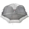 Image de vidaXL Tente moustiquaire avec Toit avec évent Gris 434 x 434 x 230 cm, Tente de Camping Portable, Gazebo Pliable pour Jardin et terrasse, abri résistant aux intempéries