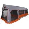 Image de vidaXL Tente familiale Gris et Orange 620 x 322 x 240 cm Polyester