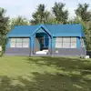 Image de vidaXL Tente familiale avec toit Bleu et gris 622 x 295 x 238 cm