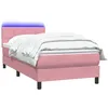 Image de vidaXL Sommier à Lattes de lit avec Matelas et LED Rose 80x220 cm Velours